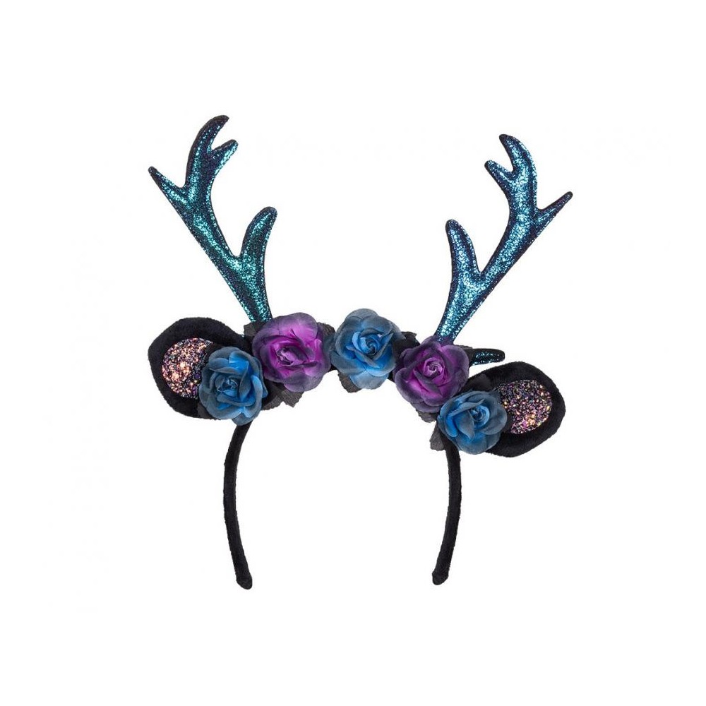 Christmas Rose Reindeer Antler Headband
