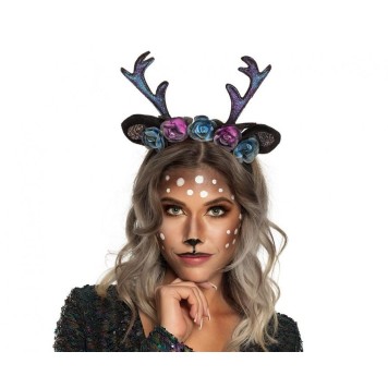 Christmas Rose Reindeer Antler Headband