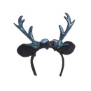 Christmas Rose Reindeer Antler Headband