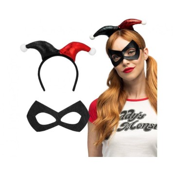 Colour Harlequin costume accessory set