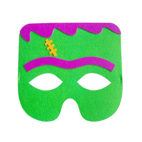 Halloween Green Monster felt mask 18 cm