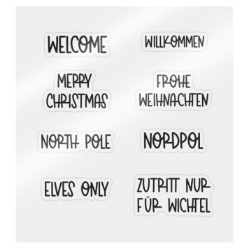 Christmas Winter Woodland Winter Woodland wooden decoration set