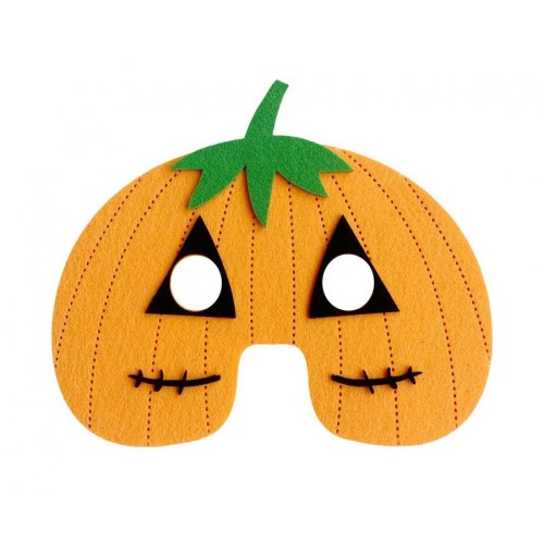 Pumpkin Orange felt mask 19 cm