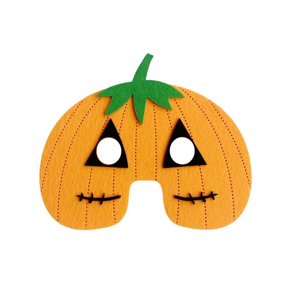 Pumpkin Orange felt mask 19 cm