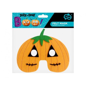 Pumpkin Orange felt mask 19 cm
