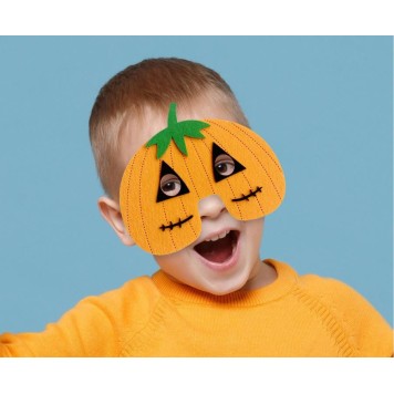 Pumpkin Orange felt mask 19 cm