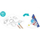 Space Universe, colorable party hat, 6 pcs