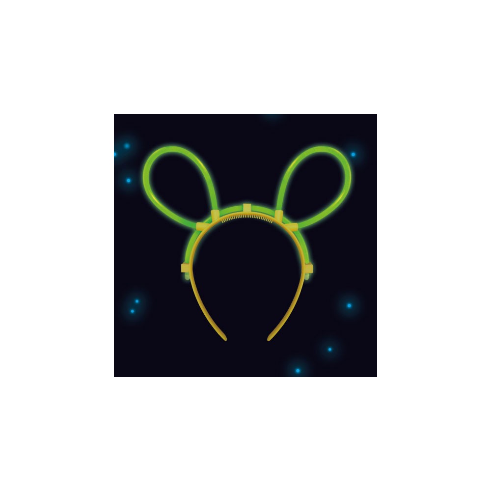 Colour Glow Stick Mouse plastic hairband 19x18 cm