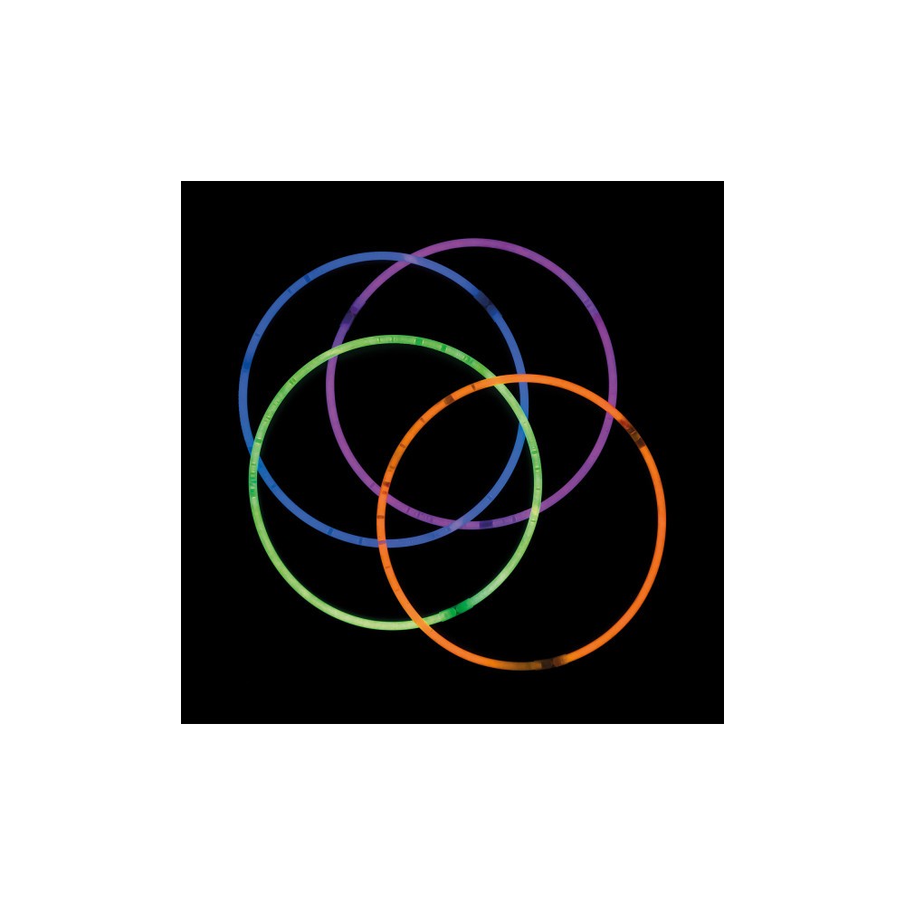 Colour Colorful Glow Necklace Set 4 pcs 56 cm