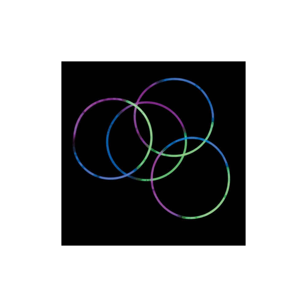 Colour Tri-Colour Glow Necklace Set 4 Pieces 60 cm