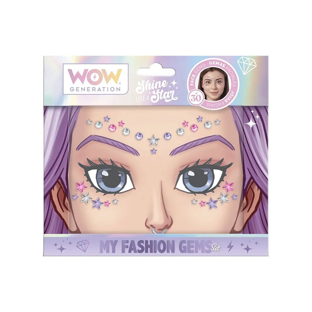 WOW Generation face sticker with self-adhesive rhinestones