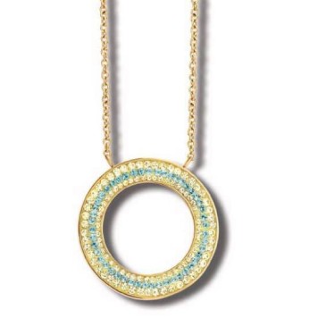 Victoria Gold-Colored Aquamarine Stone Necklace