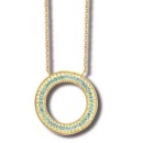 Victoria Gold-Colored Aquamarine Stone Necklace