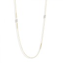 Victoria Gold-colored white pearl necklace