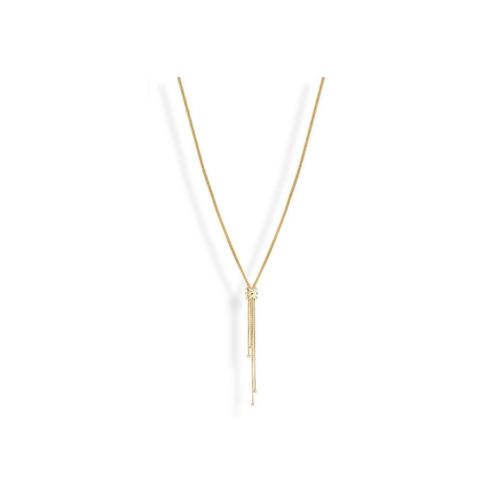 Victoria Gold-colored white stone necklace