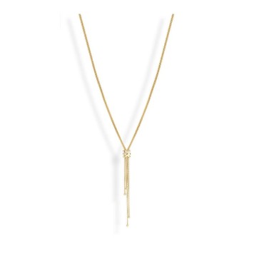 Victoria Gold-colored white stone necklace