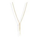Victoria Gold-colored white stone necklace
