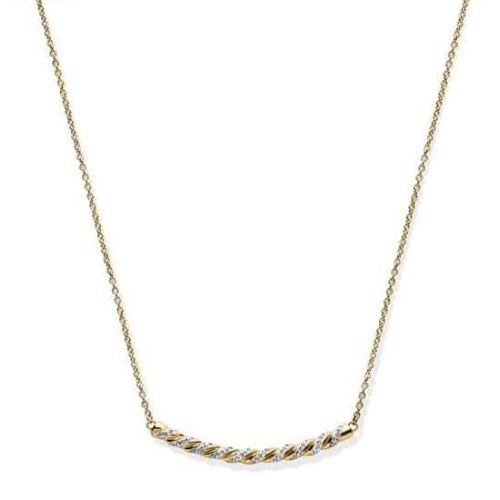 Victoria Gold-colored necklace with white stones