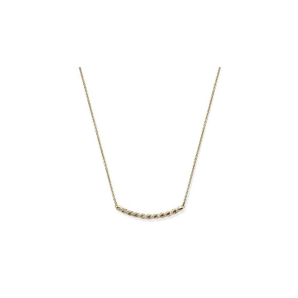 Victoria Gold-colored necklace with white stones