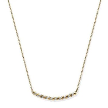 Victoria Gold-colored necklace with white stones