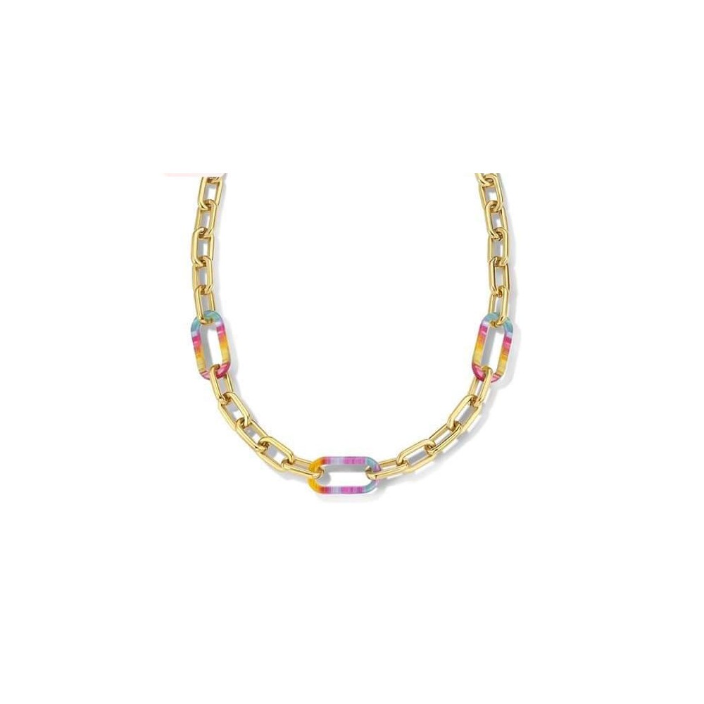 Victoria Gold Colored Colorful Necklace