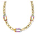 Victoria Gold Colored Colorful Necklace