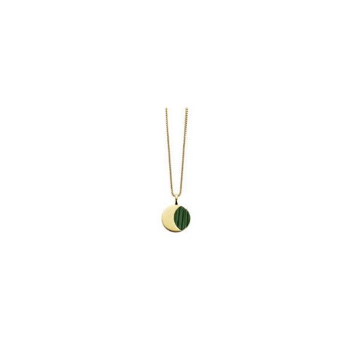 Victoria Gold-colored Green Pattern Necklace