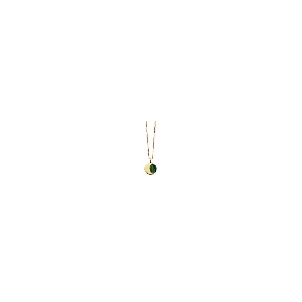 Victoria Gold-colored Green Pattern Necklace