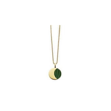 Victoria Gold-colored Green Pattern Necklace