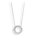 Victoria Silver-colored white stone twist necklace
