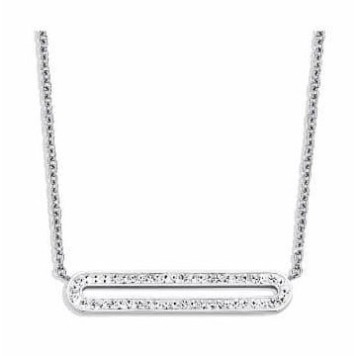 Victoria Silver Colored Necklace with White Stones