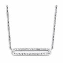 Victoria Silver Colored Necklace with White Stones