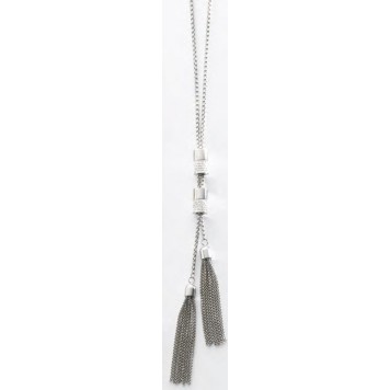 Victoria Silver-colored white stone necklace