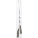 Victoria Silver-colored white stone necklace