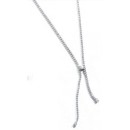 Victoria Silver colored white stone necklace