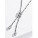 Victoria Silver-colored white stone necklace