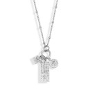 Victoria Silver-colored white stone necklace