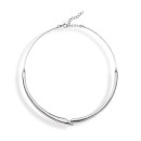 Victoria Silver-colored white stone necklace