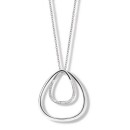 Victoria Silver Colored White Gemstone Necklace