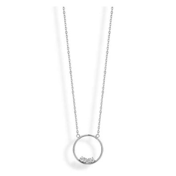 Victoria Silver-colored white stone necklace