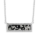 Victoria Silver-colored black and white stone necklace