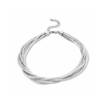 Victoria Silver Mesh Necklace