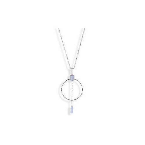 Victoria Silver-colored blue stone necklace