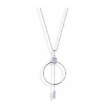 Victoria Silver-colored blue stone necklace