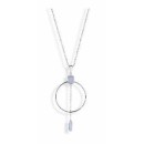 Victoria Silver-colored blue stone necklace