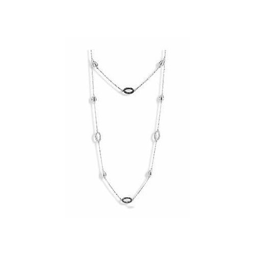 Victoria Silver-colored stone necklace