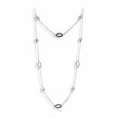 Victoria Silver-colored stone necklace