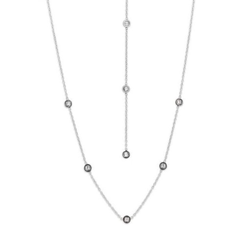 Victoria Silver Colored Stone Necklace
