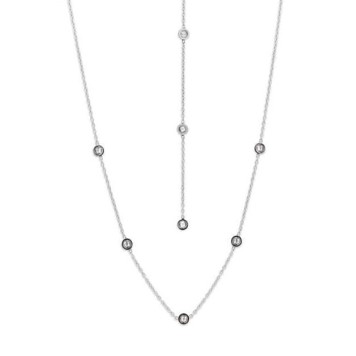 Victoria Silver Colored Stone Necklace