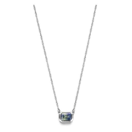 Victoria Silver-Colored Stone Necklace